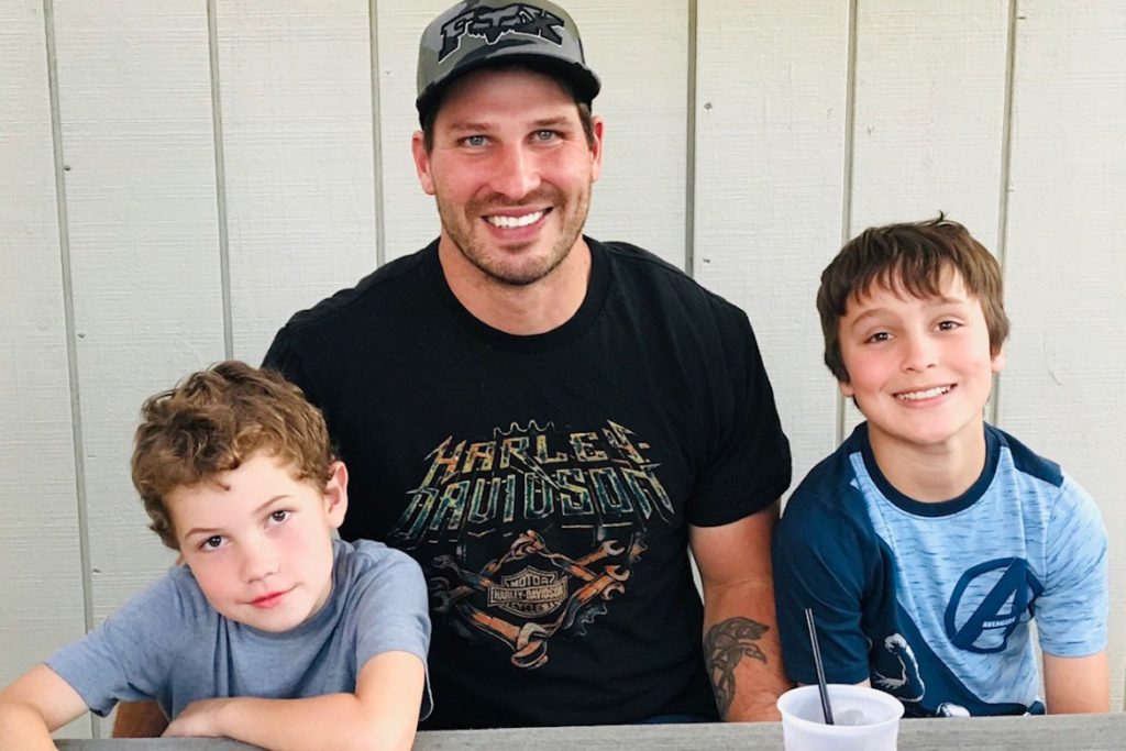 Josh Raymond and his sons