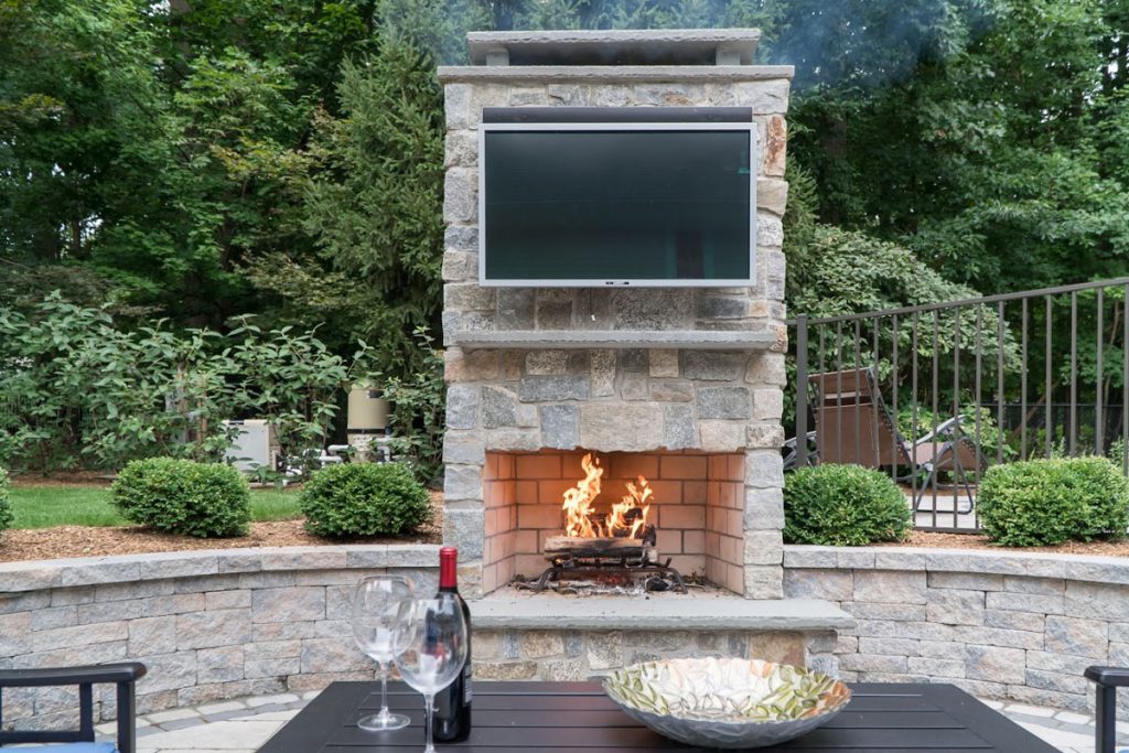 outdoor fireplace